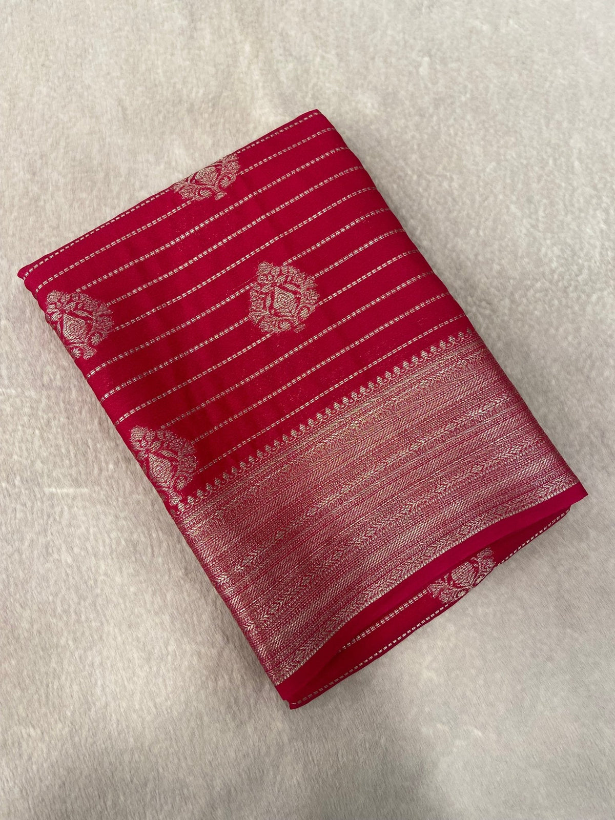 Premium Soft Georgette Saree - Kanjeevaram Silk Mandir