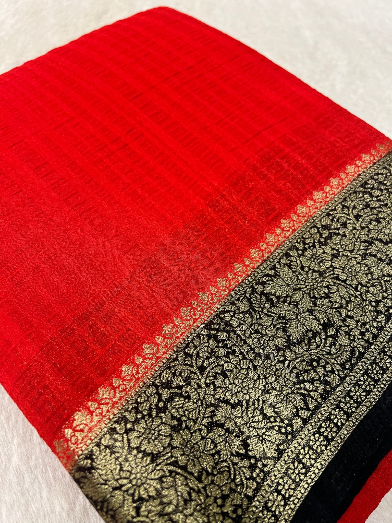Premium Soft Georgette Saree - Kanjeevaram Silk Mandir