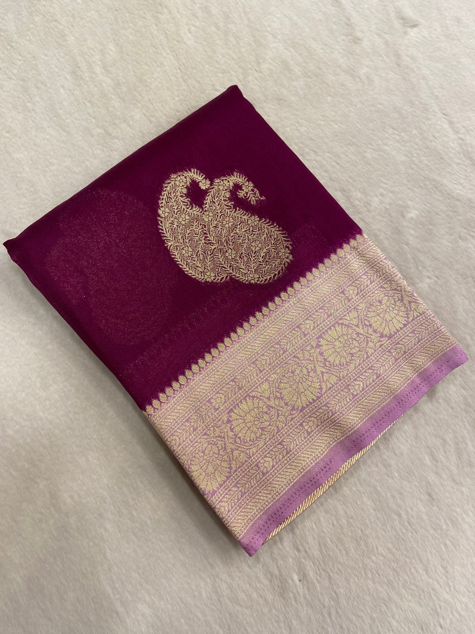 Premium Soft Georgette Saree - Kanjeevaram Silk Mandir