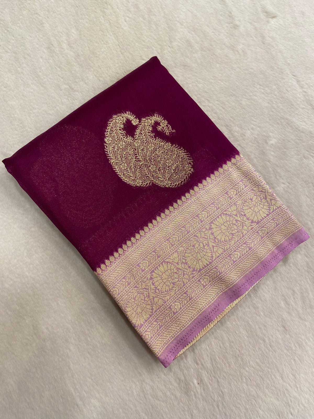 Premium Soft Georgette Saree - Kanjeevaram Silk Mandir