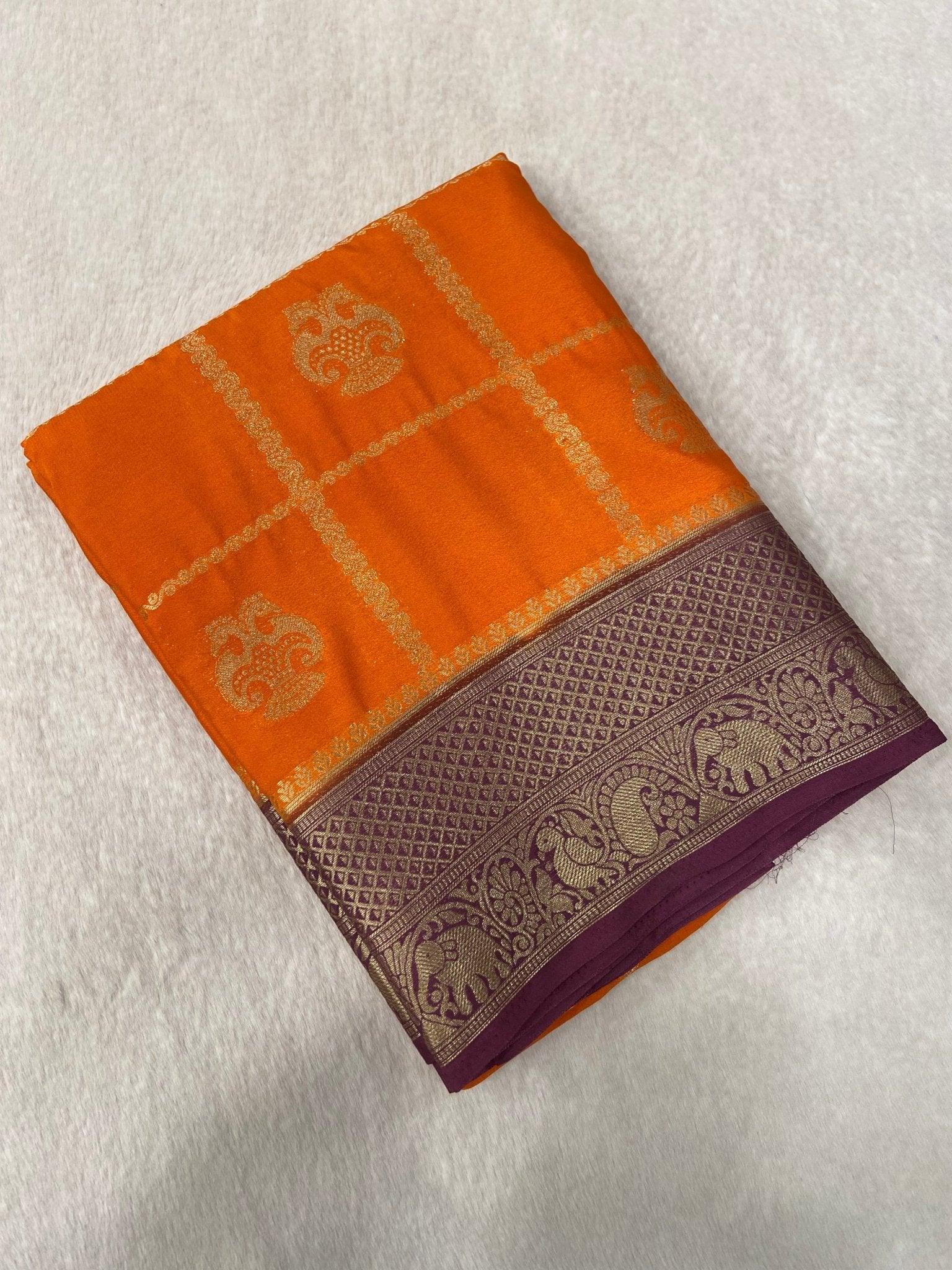 Premium Soft Georgette Saree - Kanjeevaram Silk Mandir