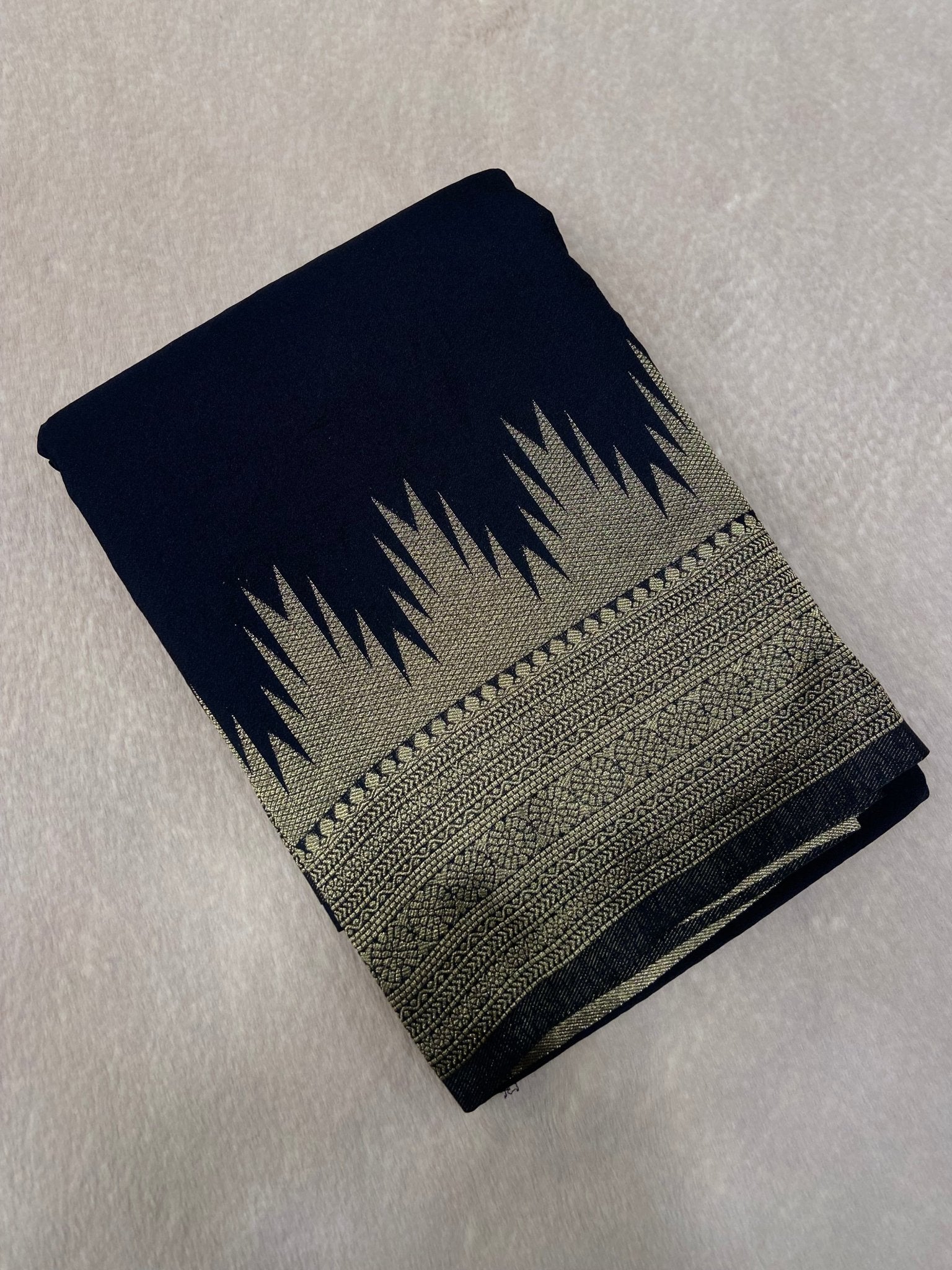 Premium Soft Georgette Saree🖤 - Kanjeevaram Silk Mandir