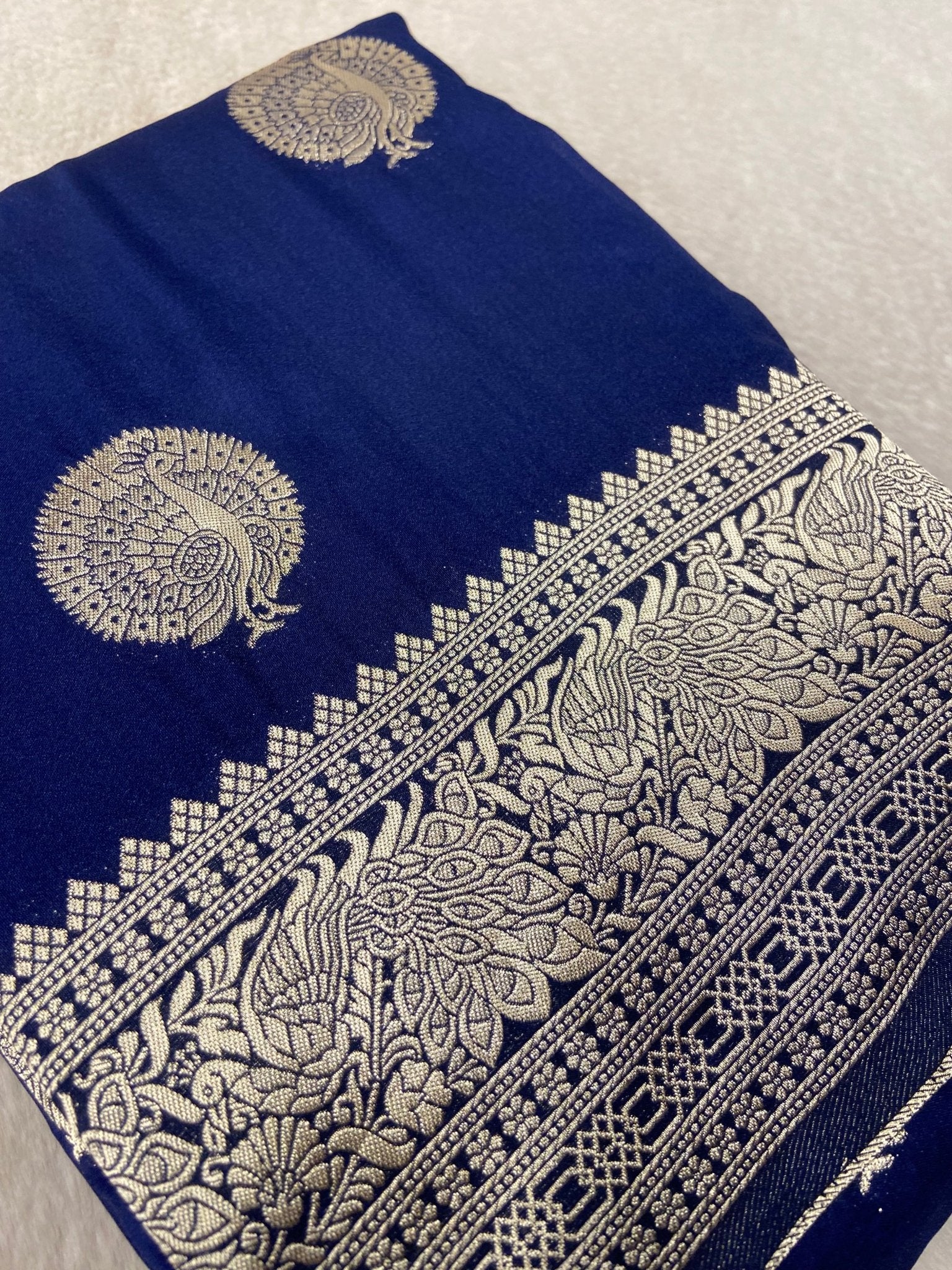 Premium Soft Georgette Saree - Kanjeevaram Silk Mandir