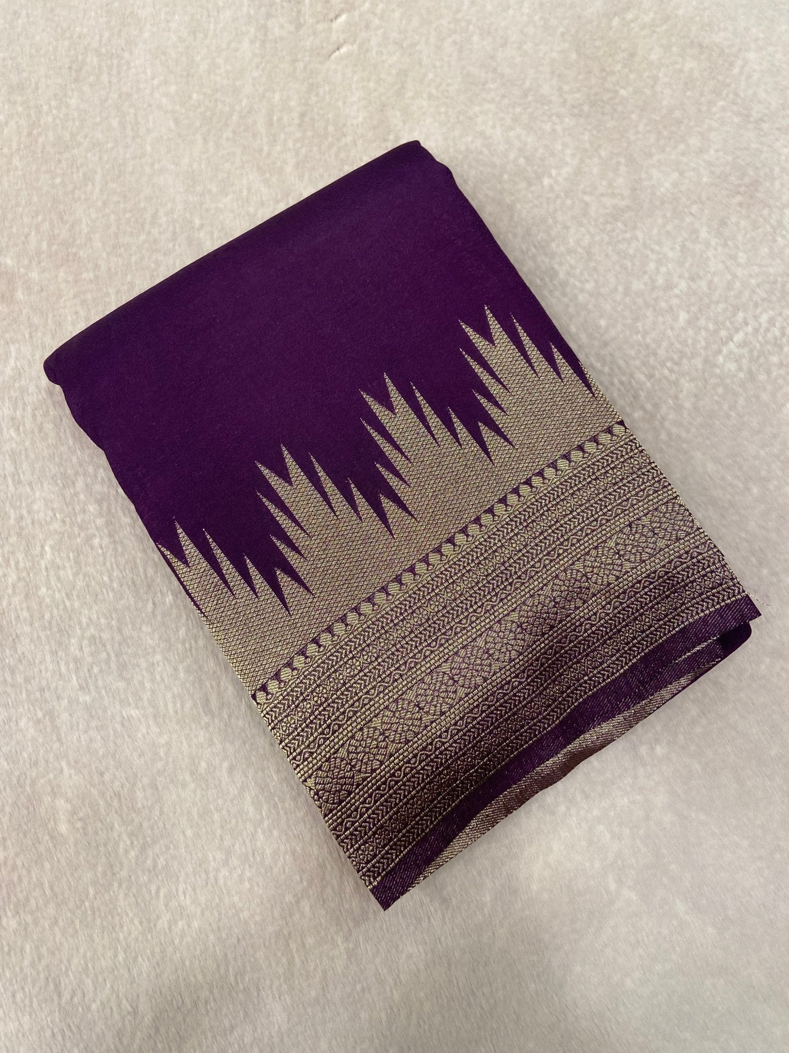 Premium Soft Georgette Saree💜 - Kanjeevaram Silk Mandir