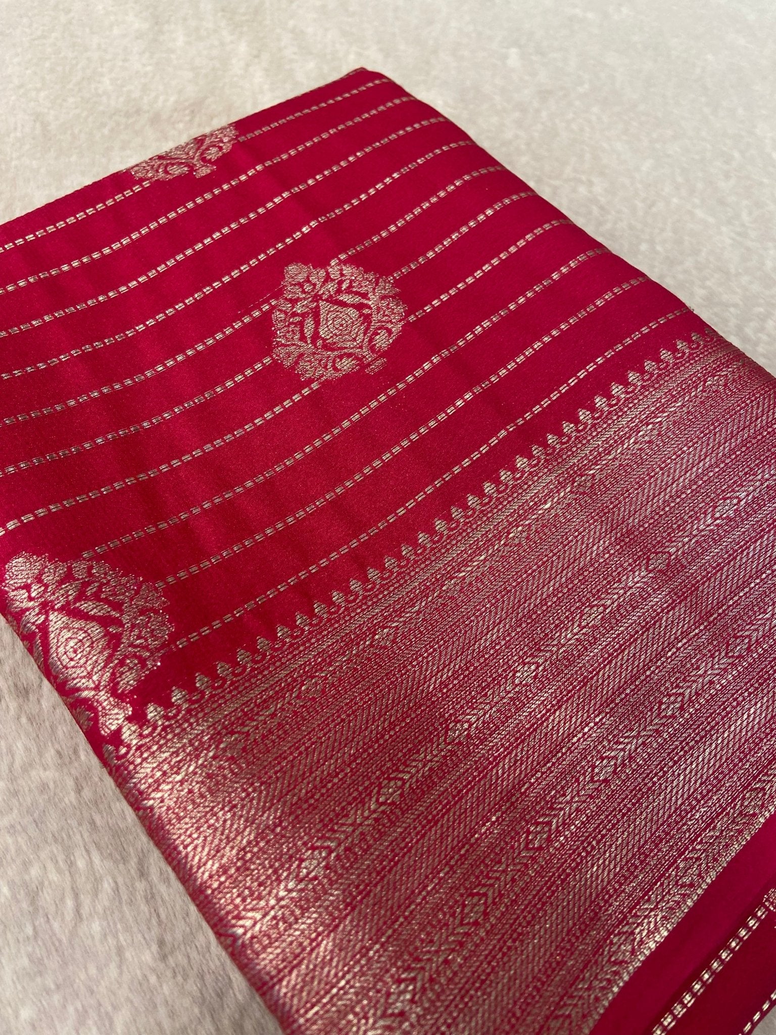 Premium Soft Georgette Saree - Kanjeevaram Silk Mandir
