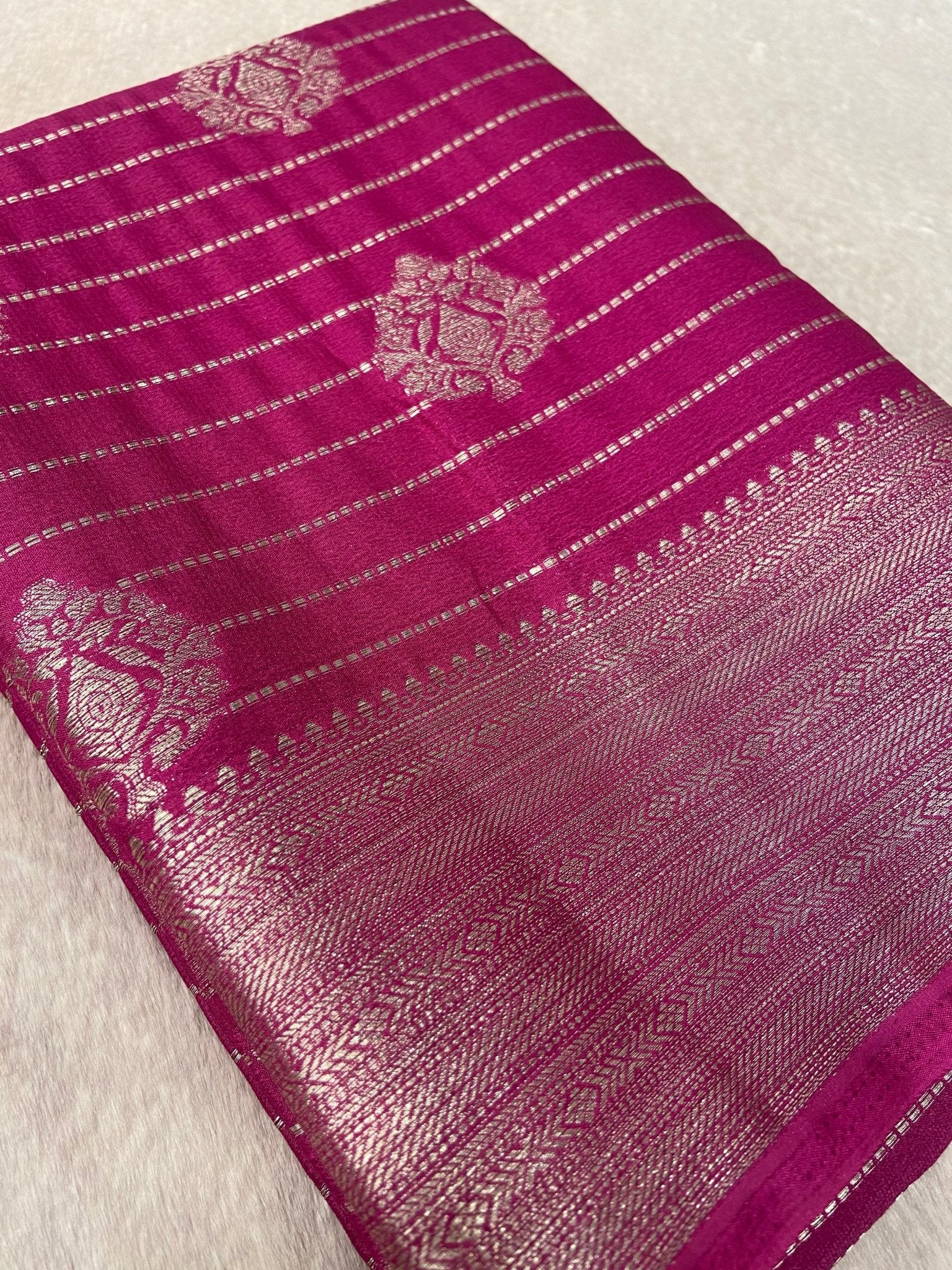 Premium Soft Georgette Saree - Kanjeevaram Silk Mandir