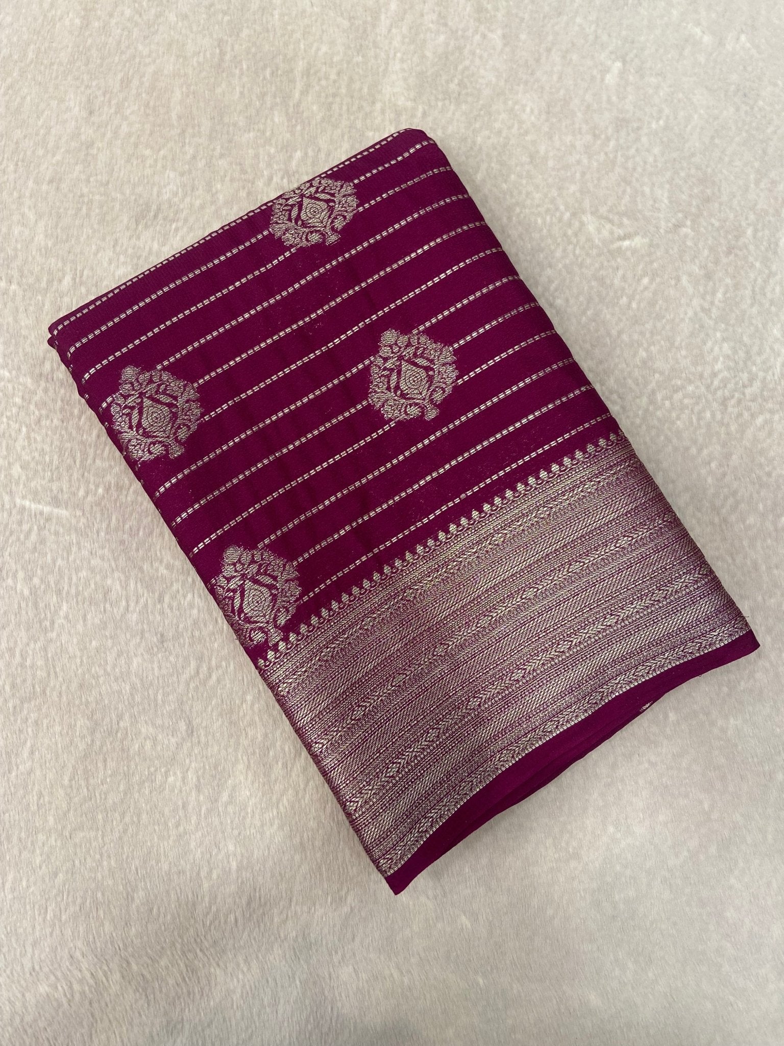 Premium Soft Georgette Saree - Kanjeevaram Silk Mandir
