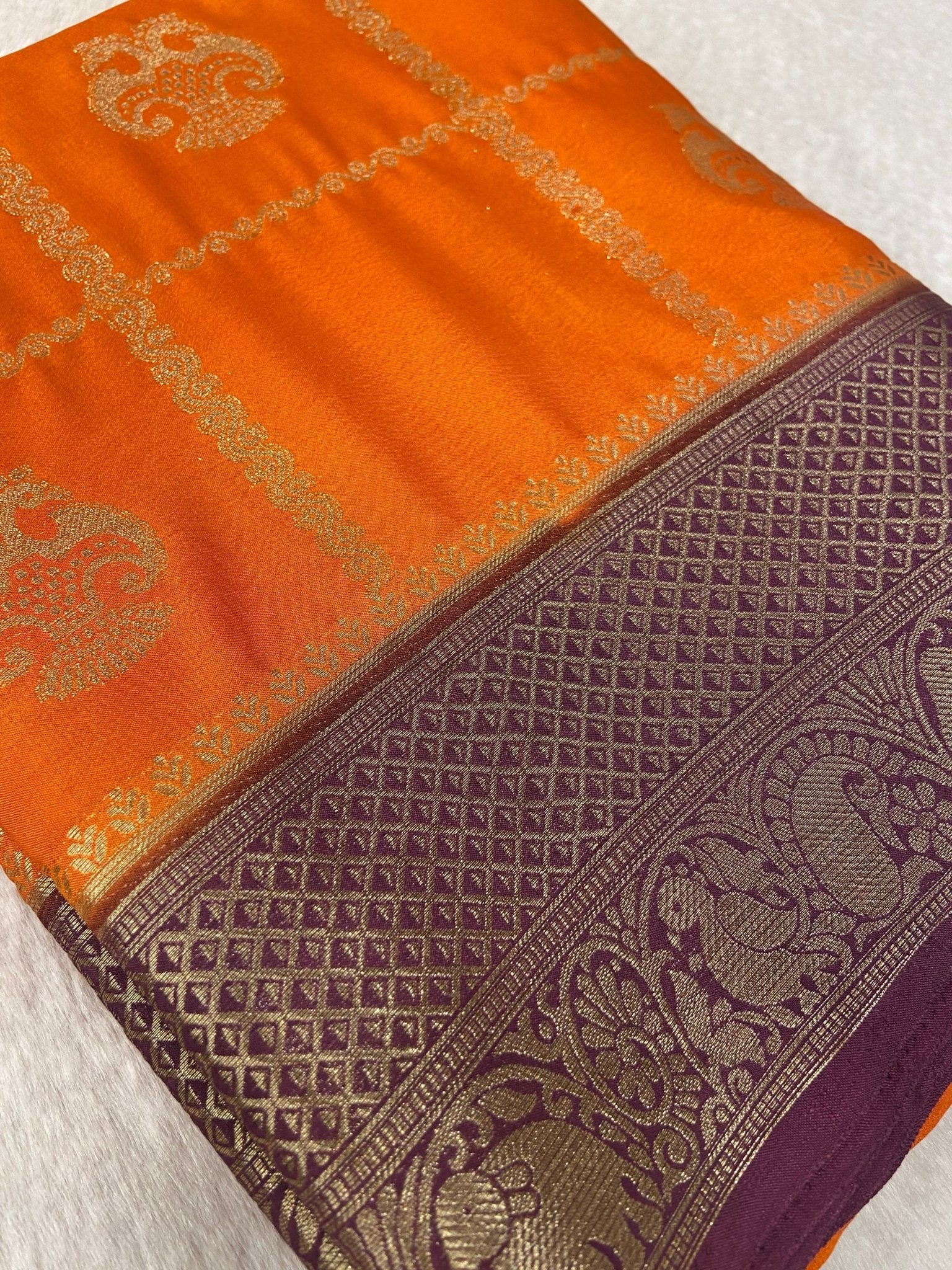 Premium Soft Georgette Saree - Kanjeevaram Silk Mandir