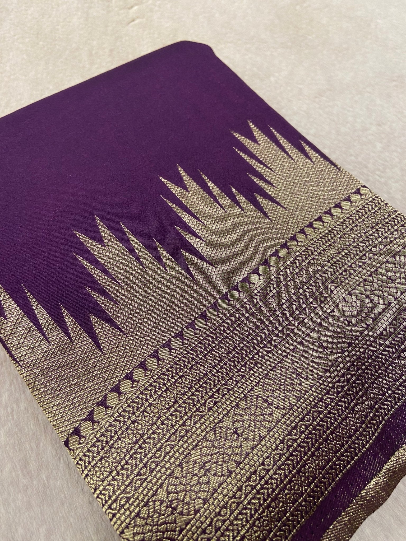 Premium Soft Georgette Saree💜 - Kanjeevaram Silk Mandir