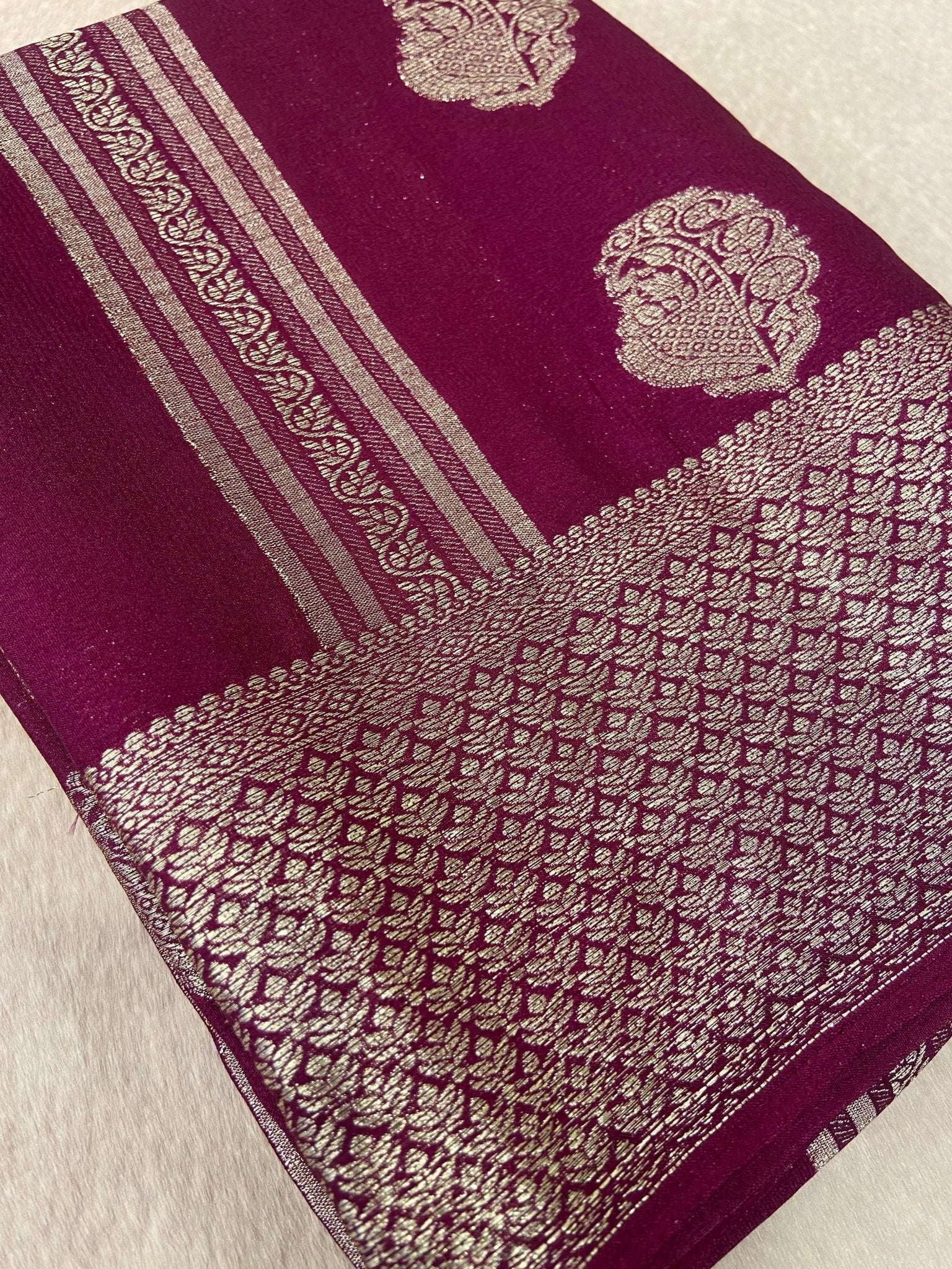 Premium Soft Georgette Saree - Kanjeevaram Silk Mandir