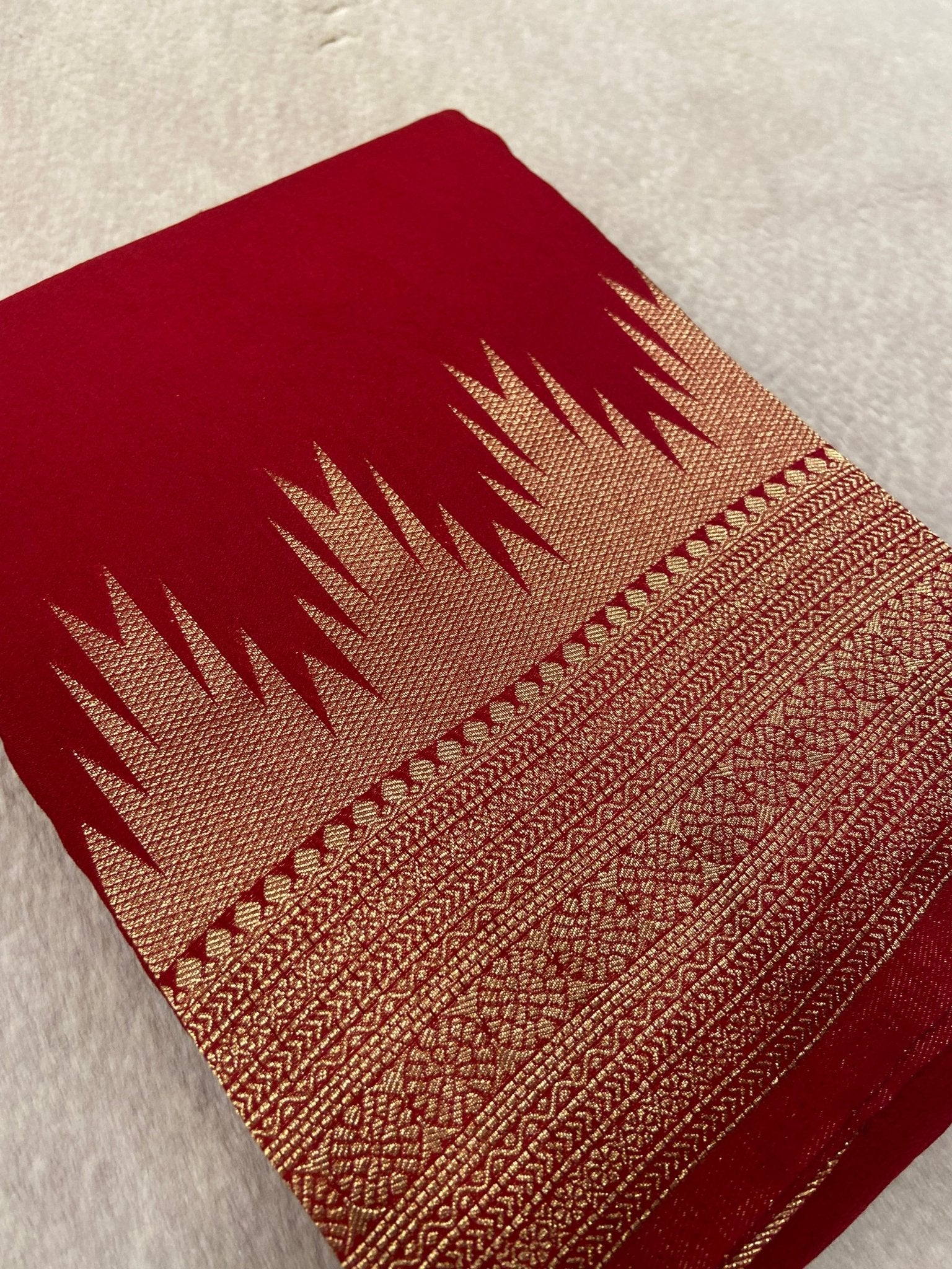 Premium Soft Georgette Saree - Kanjeevaram Silk Mandir