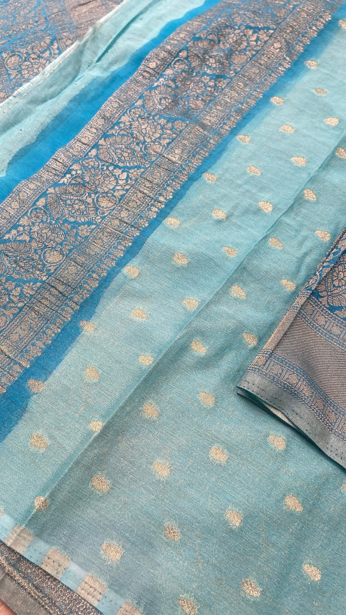 Premium Soft Georgette Saree🩵 - Kanjeevaram Silk Mandir