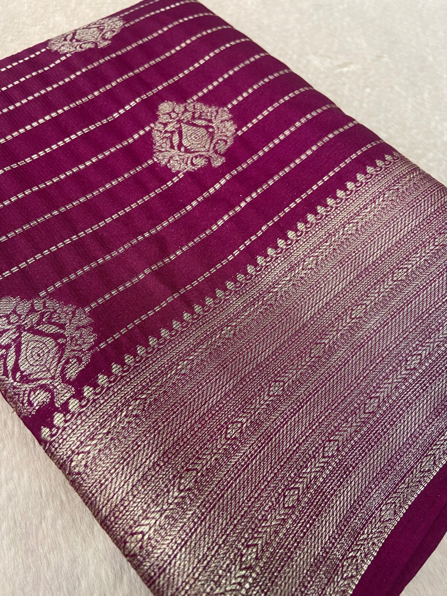 Premium Soft Georgette Saree - Kanjeevaram Silk Mandir