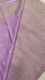 Premium Soft Georgette Saree (lavender) ✨ - Kanjeevaram Silk Mandir
