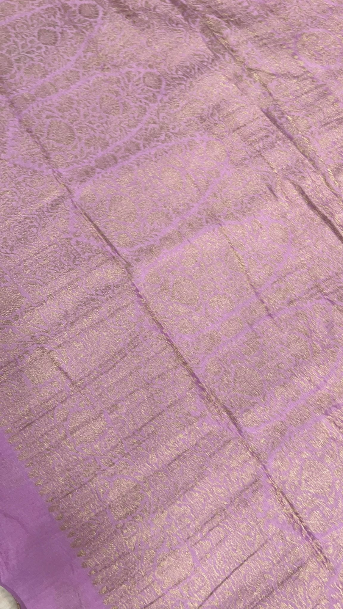 Premium Soft Georgette Saree (lavender) ✨ - Kanjeevaram Silk Mandir