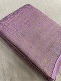 Premium Soft Georgette Saree (lavender) ✨ - Kanjeevaram Silk Mandir