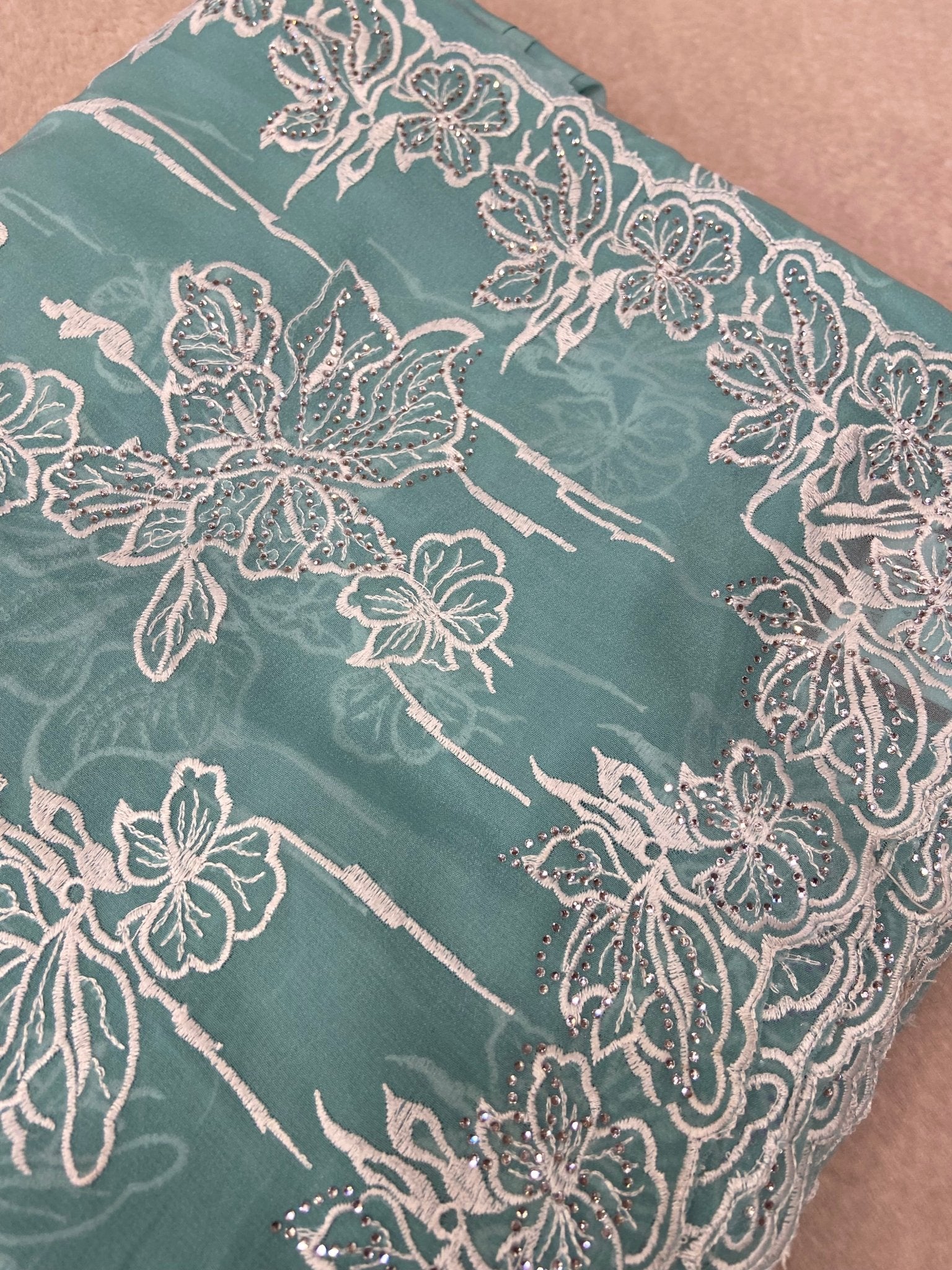 Premium Soft Organza Saree🩵 - Kanjeevaram Silk Mandir
