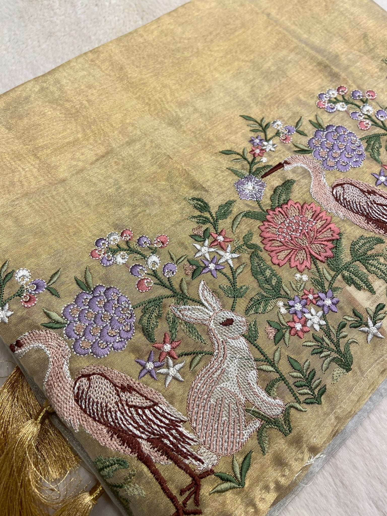 Premium Soft Tissue Organza Saree - Kanjeevaram Silk Mandir