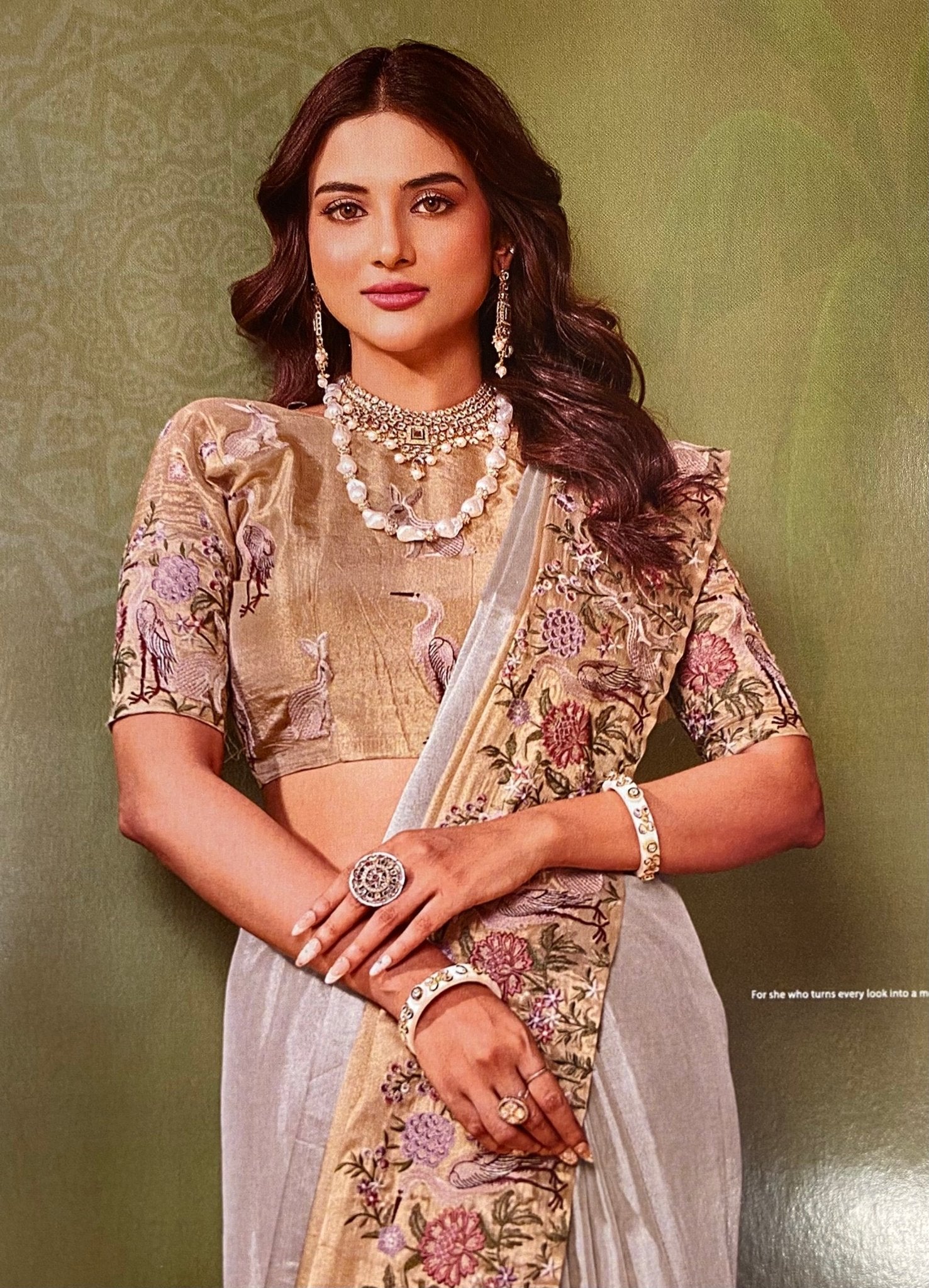 Premium Soft Tissue Organza Saree - Kanjeevaram Silk Mandir