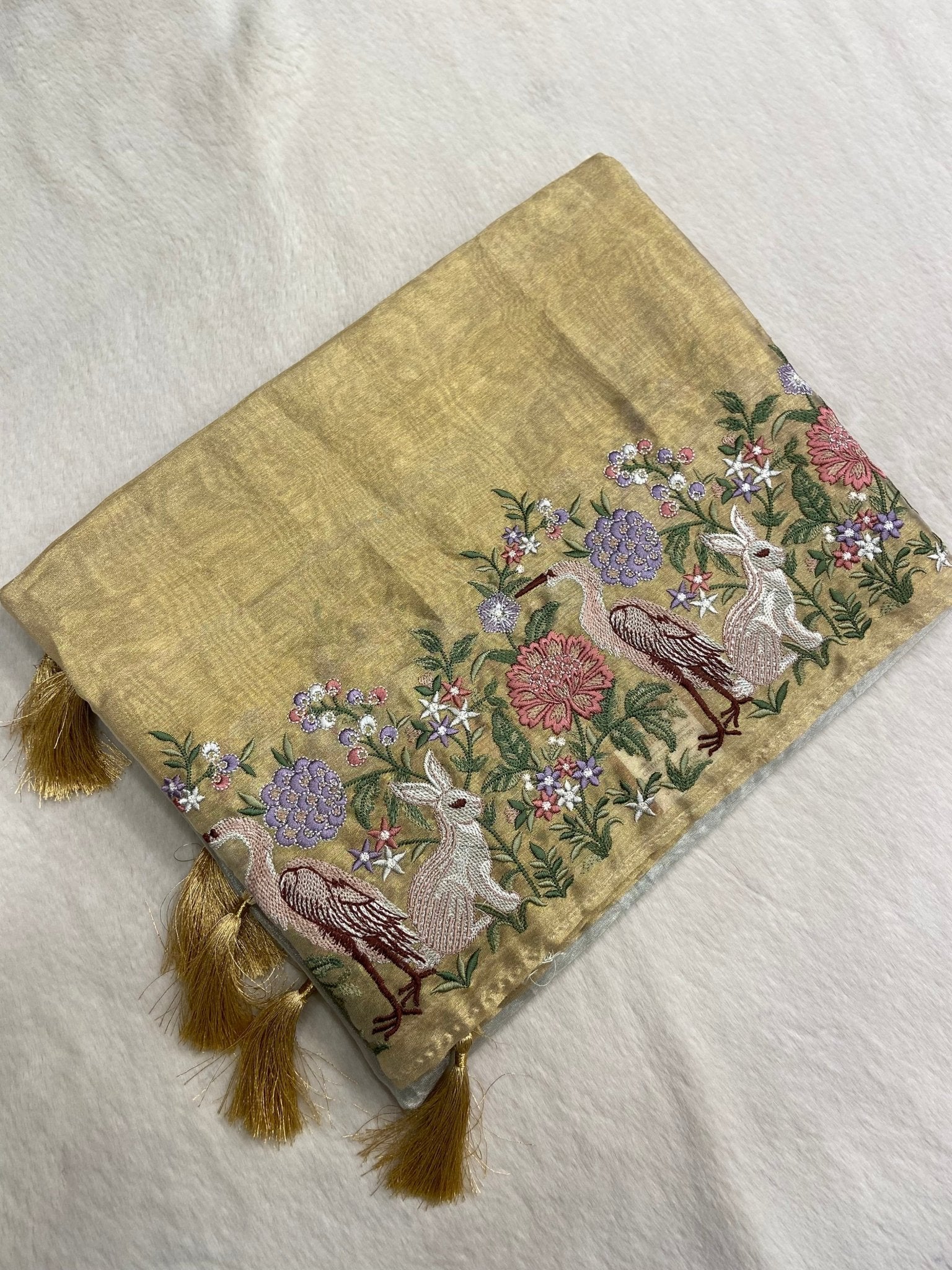 Premium Soft Tissue Organza Saree - Kanjeevaram Silk Mandir