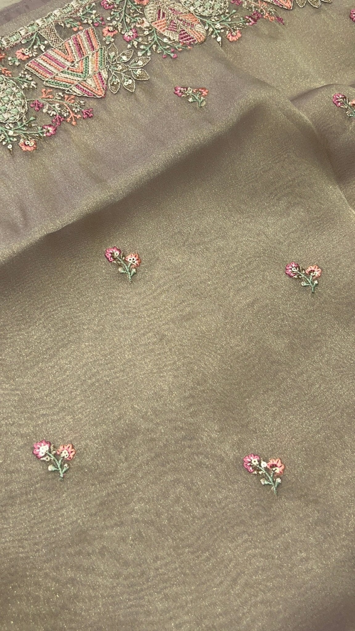 Premium soft tissue organza saree - Kanjeevaram Silk Mandir