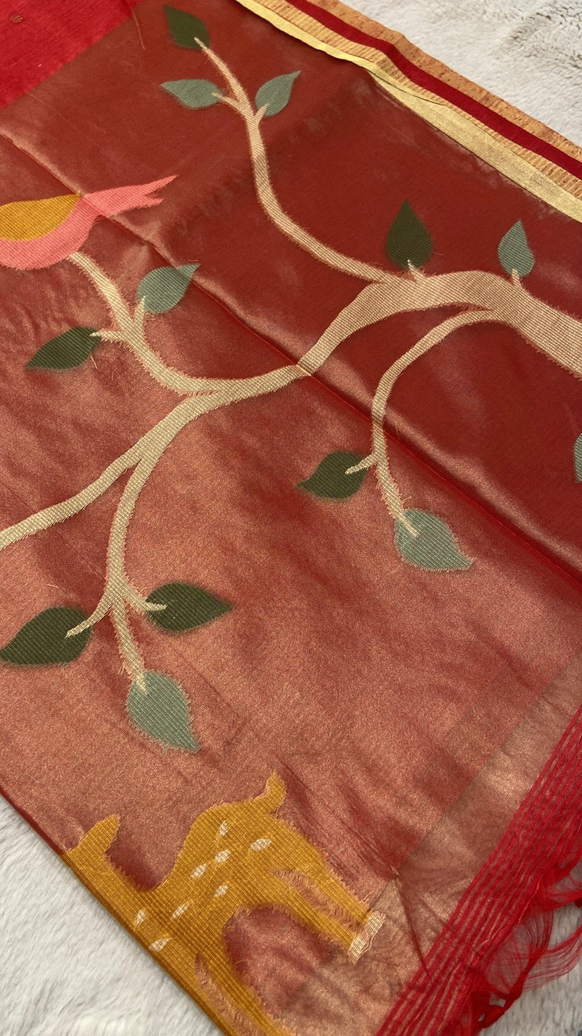 Premium Soft Tissue Organza Saree - Kanjeevaram Silk Mandir