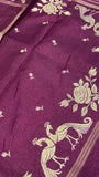 Premium Tassar embroidery Saree - Kanjeevaram Silk Mandir