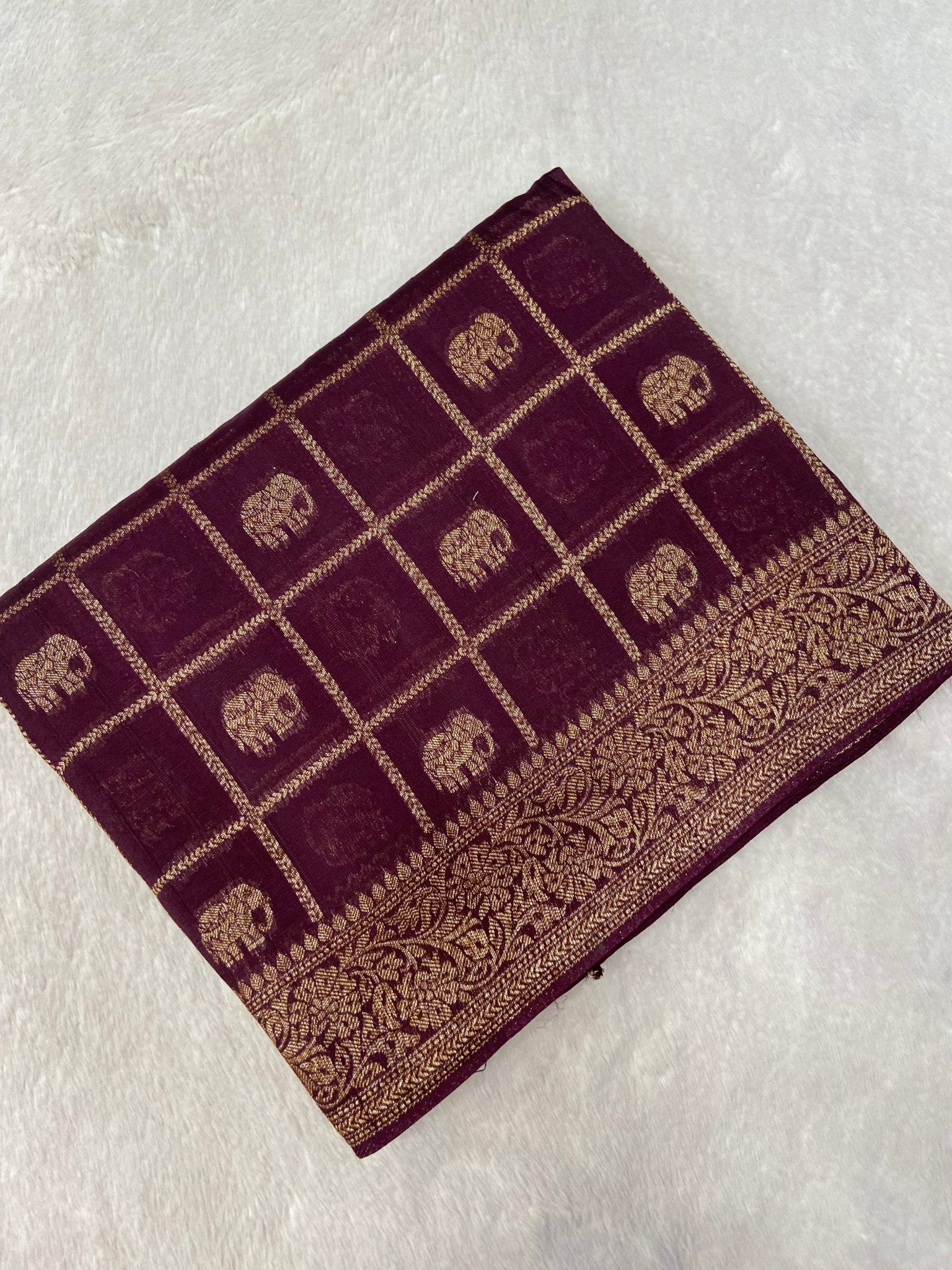 Premium Tassar Silk Saree 🤎 - Kanjeevaram Silk Mandir