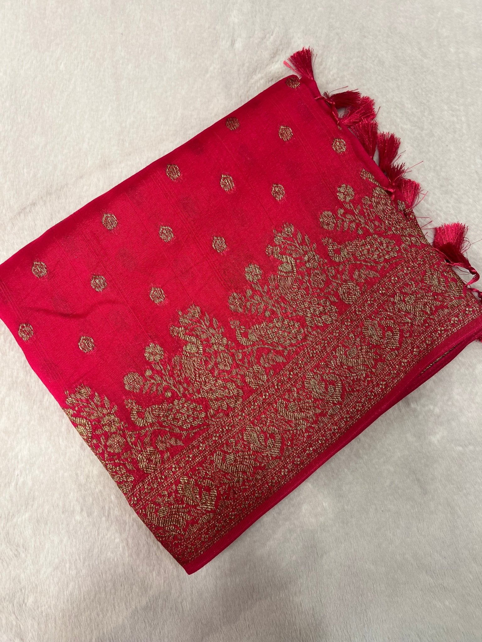 Premium Tassar Silk Saree - Kanjeevaram Silk Mandir