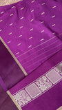Premium Tassar Silk Saree💜 - Kanjeevaram Silk Mandir
