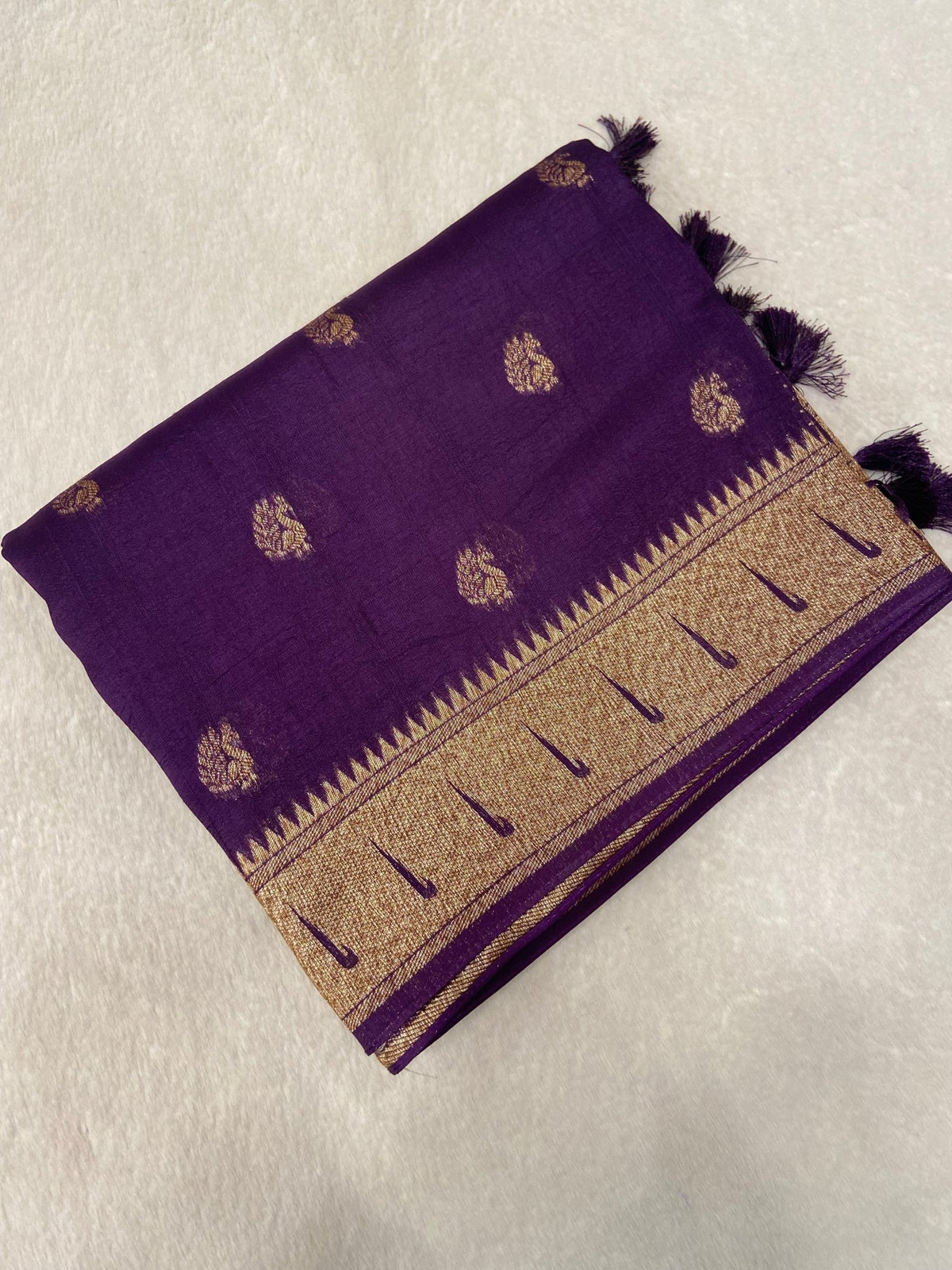Premium Tassar Silk Saree💜 - Kanjeevaram Silk Mandir