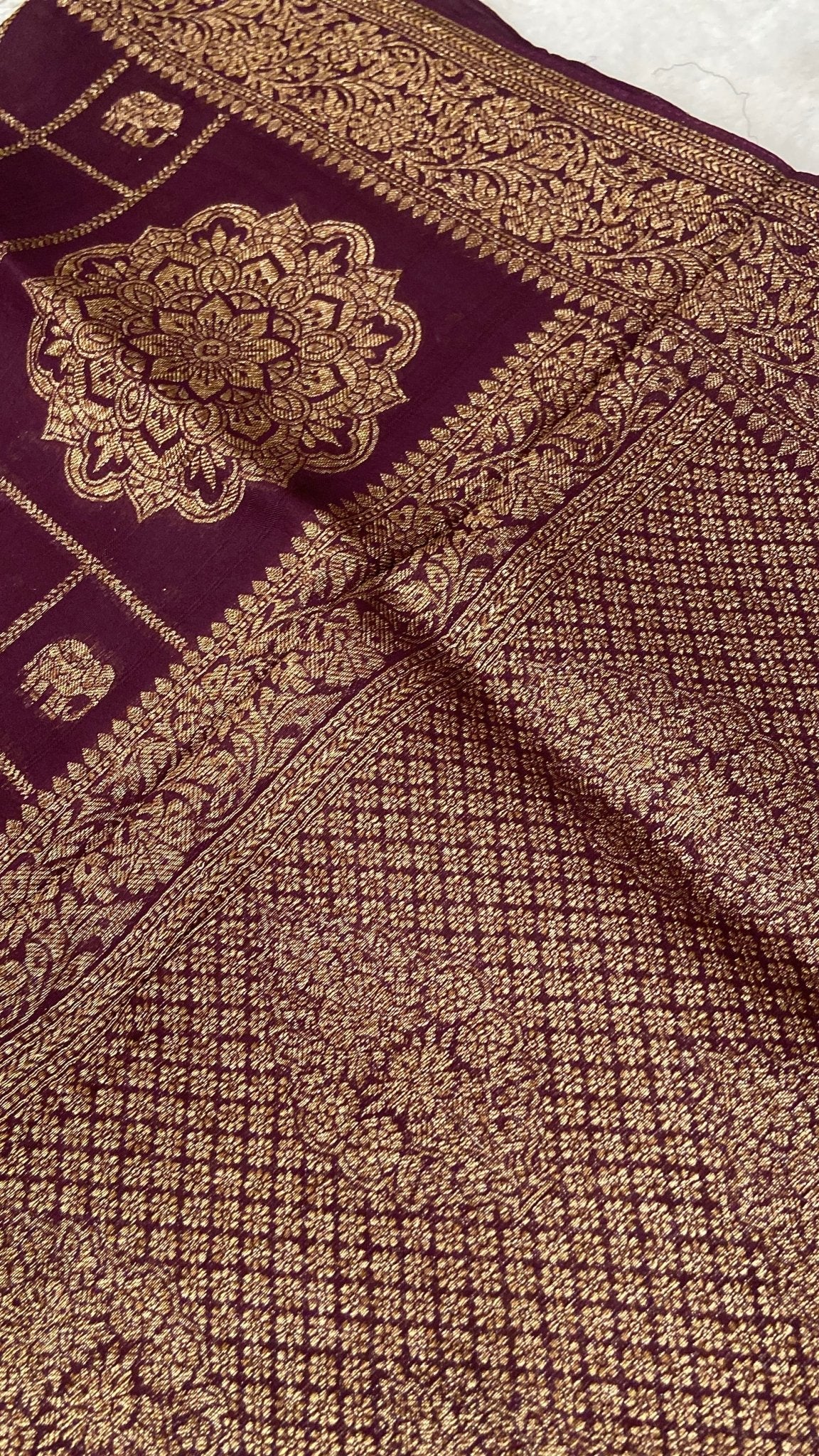 Premium Tassar Silk Saree 🤎 - Kanjeevaram Silk Mandir