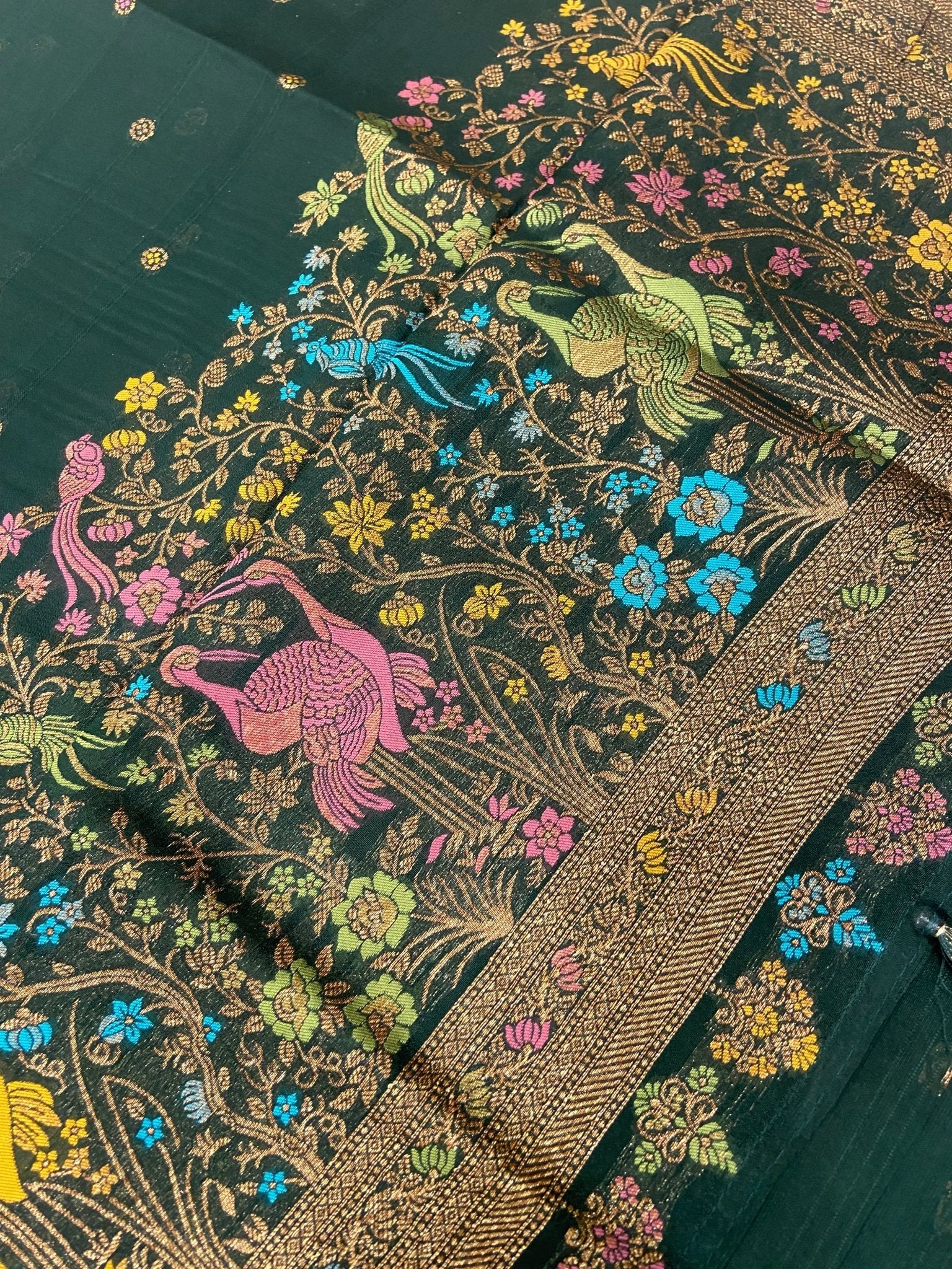 Premium Tassar Silk Saree - Kanjeevaram Silk Mandir