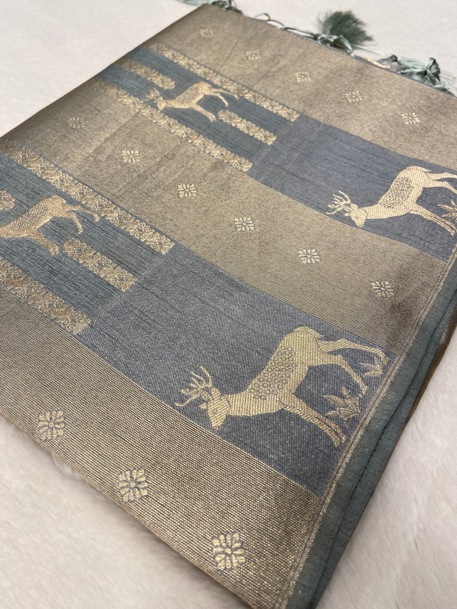 Premium Tassar Silk Saree✨ - Kanjeevaram Silk Mandir