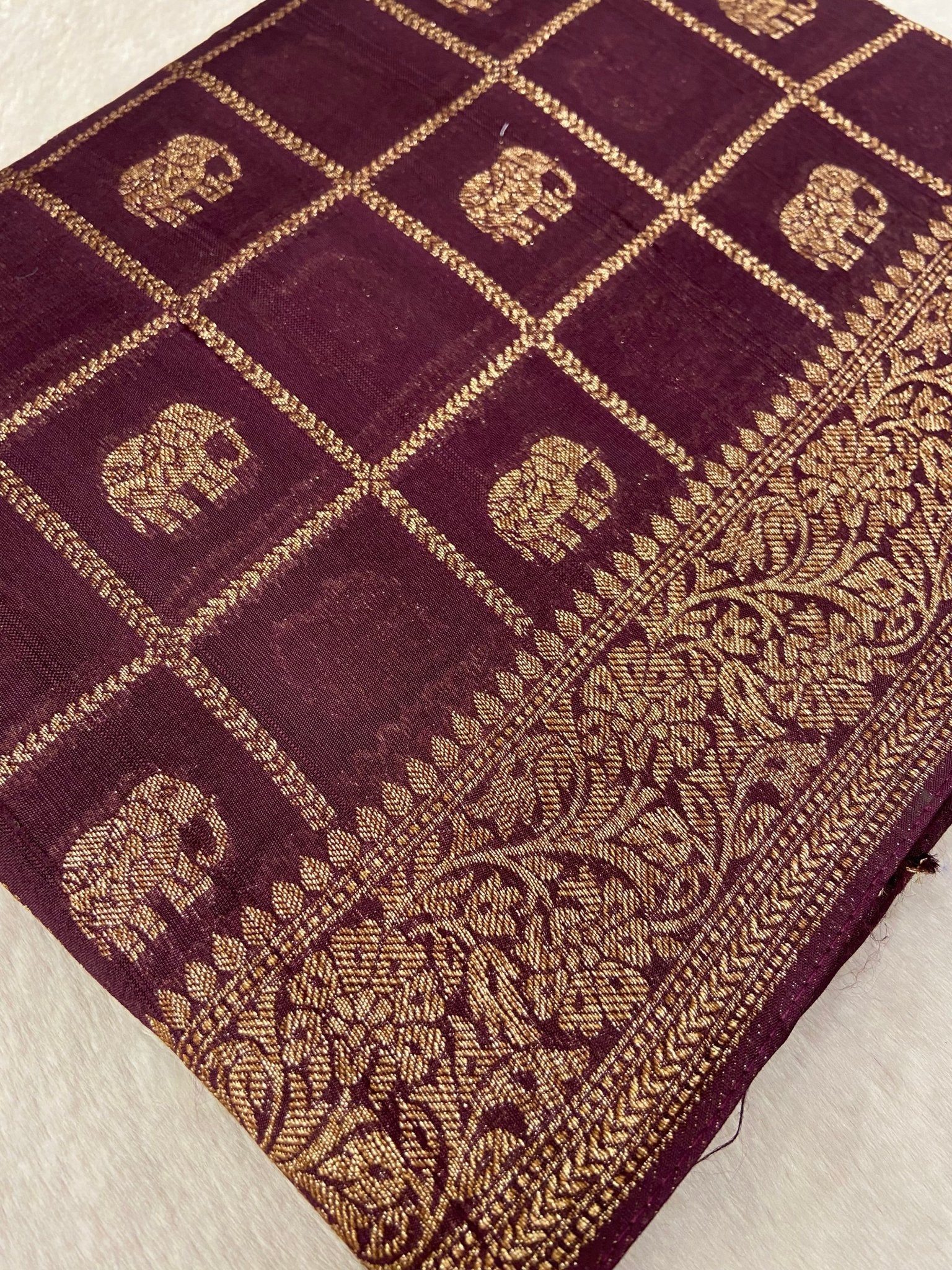 Premium Tassar Silk Saree 🤎 - Kanjeevaram Silk Mandir