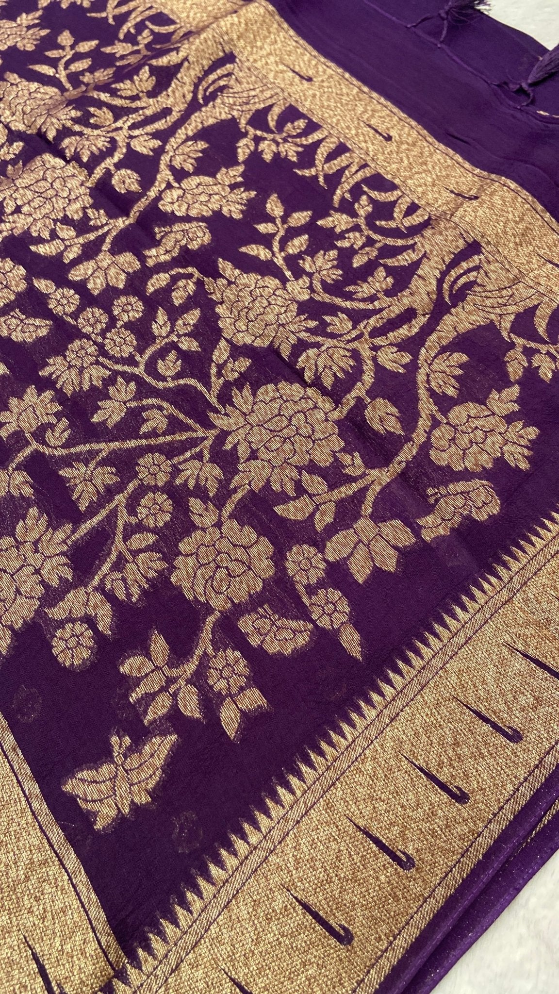 Premium Tassar Silk Saree💜 - Kanjeevaram Silk Mandir