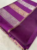 Premium Tassar Silk Saree💜 - Kanjeevaram Silk Mandir