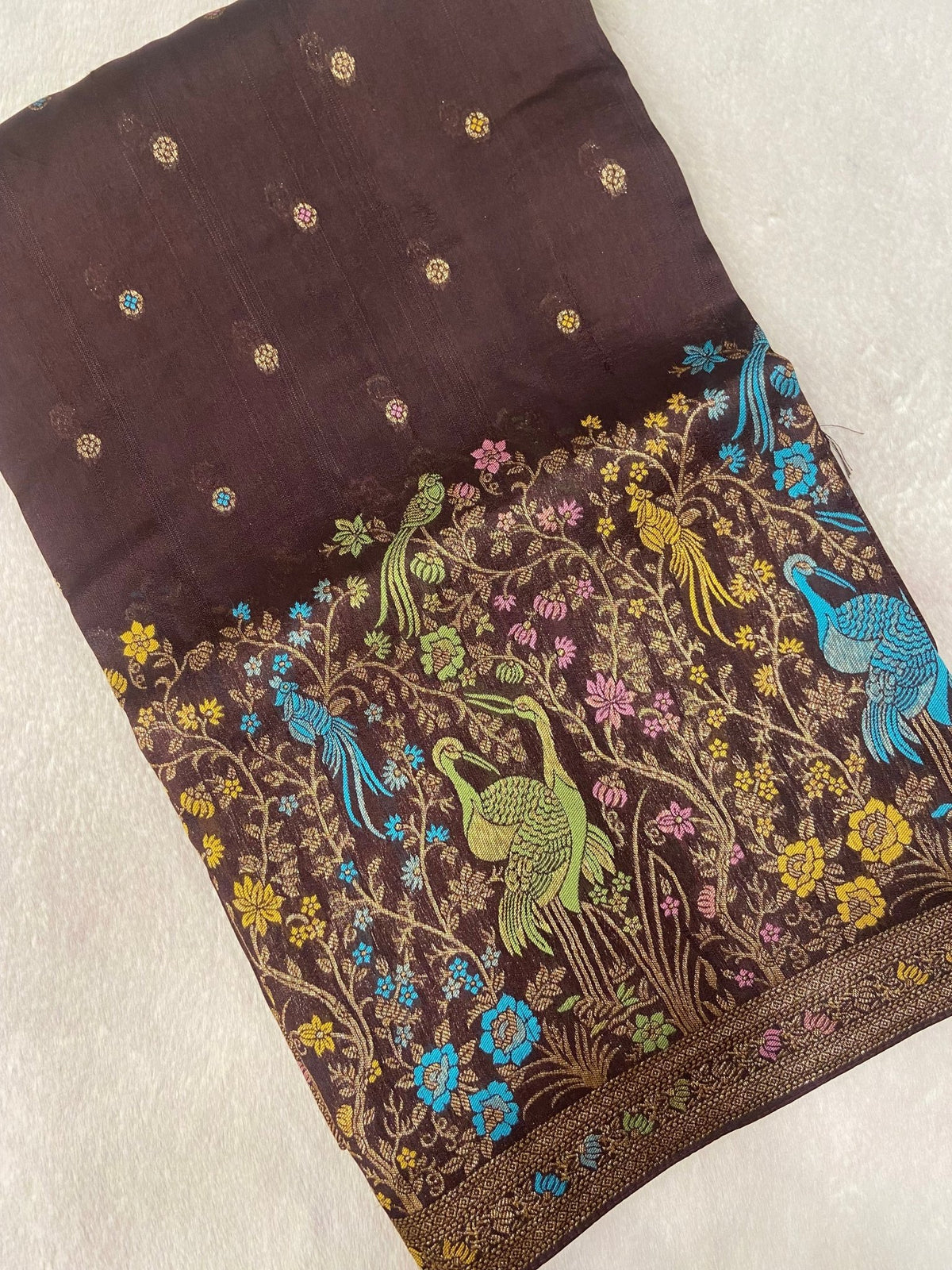 Premium Tassar Silk Saree - Kanjeevaram Silk Mandir
