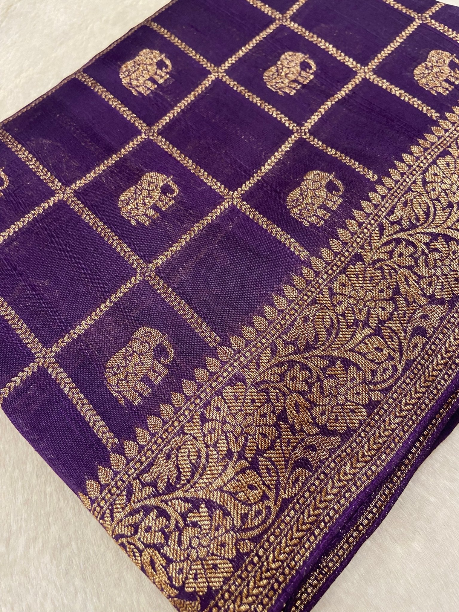Premium Tassar Silk Saree 💜 - Kanjeevaram Silk Mandir