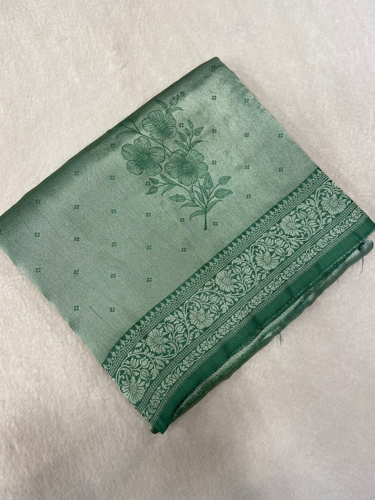 Premium Tissue Crepe Silk Saree - Kanjeevaram Silk Mandir