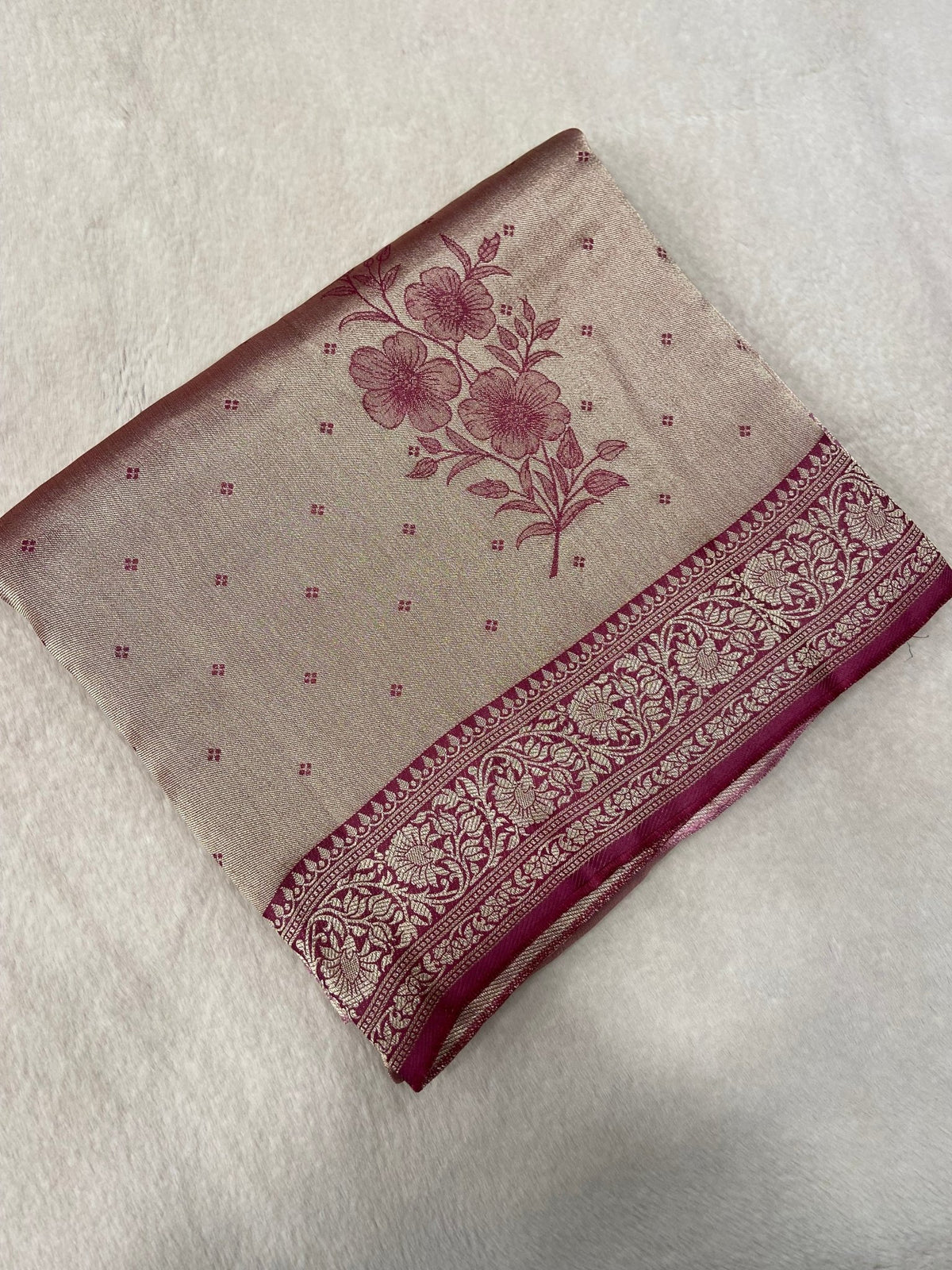 Premium Tissue Crepe Silk Saree - Kanjeevaram Silk Mandir