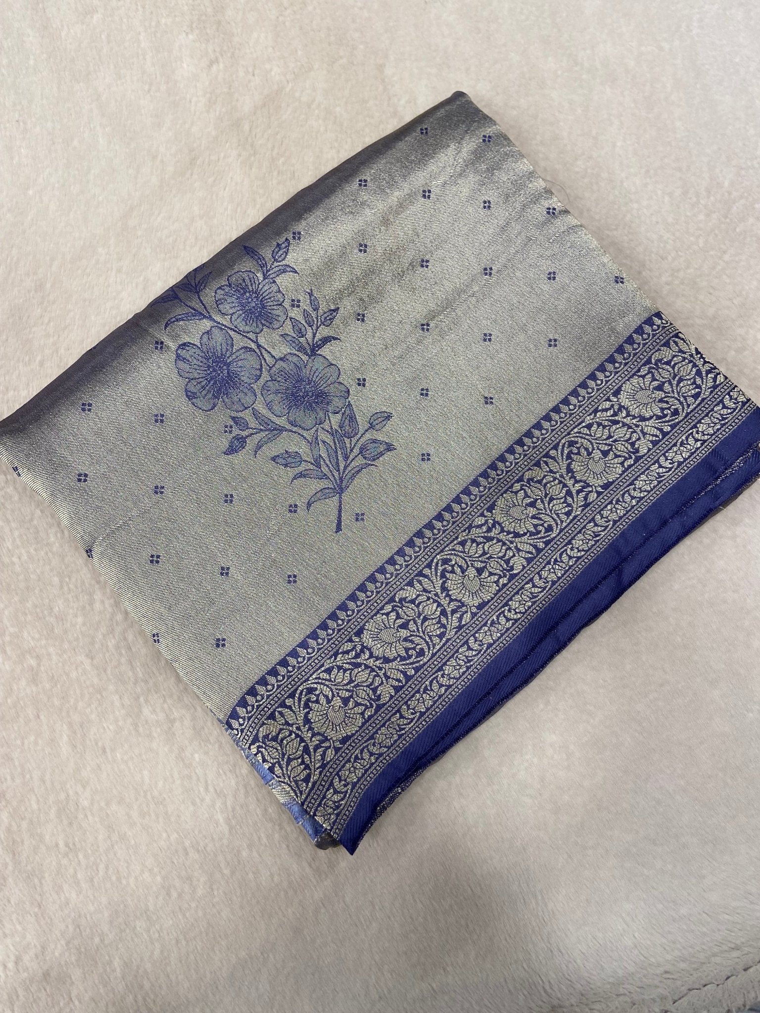 Premium Tissue Crepe Silk Saree - Kanjeevaram Silk Mandir