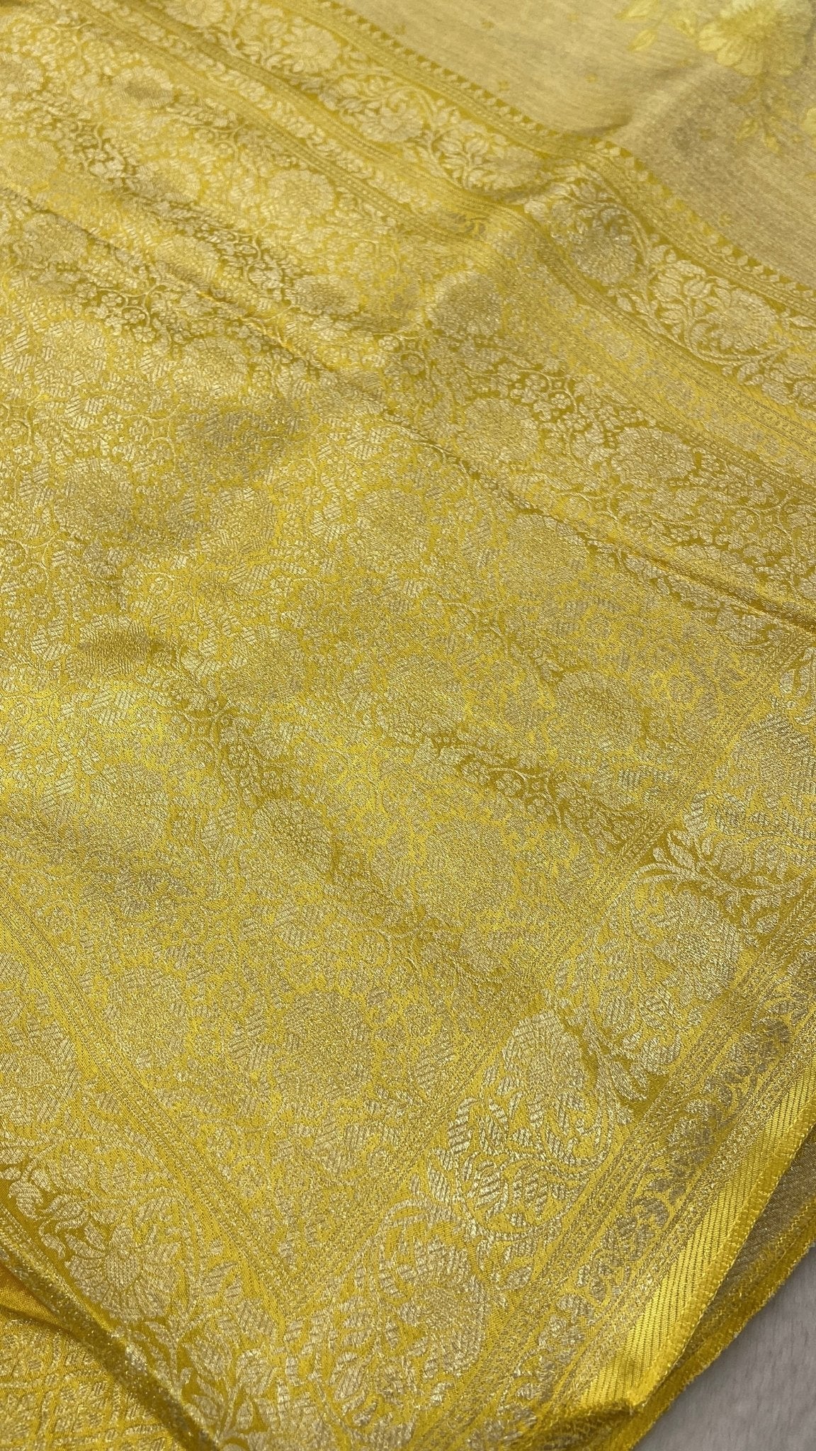 Premium Tissue Crepe Silk Saree💛 - Kanjeevaram Silk Mandir