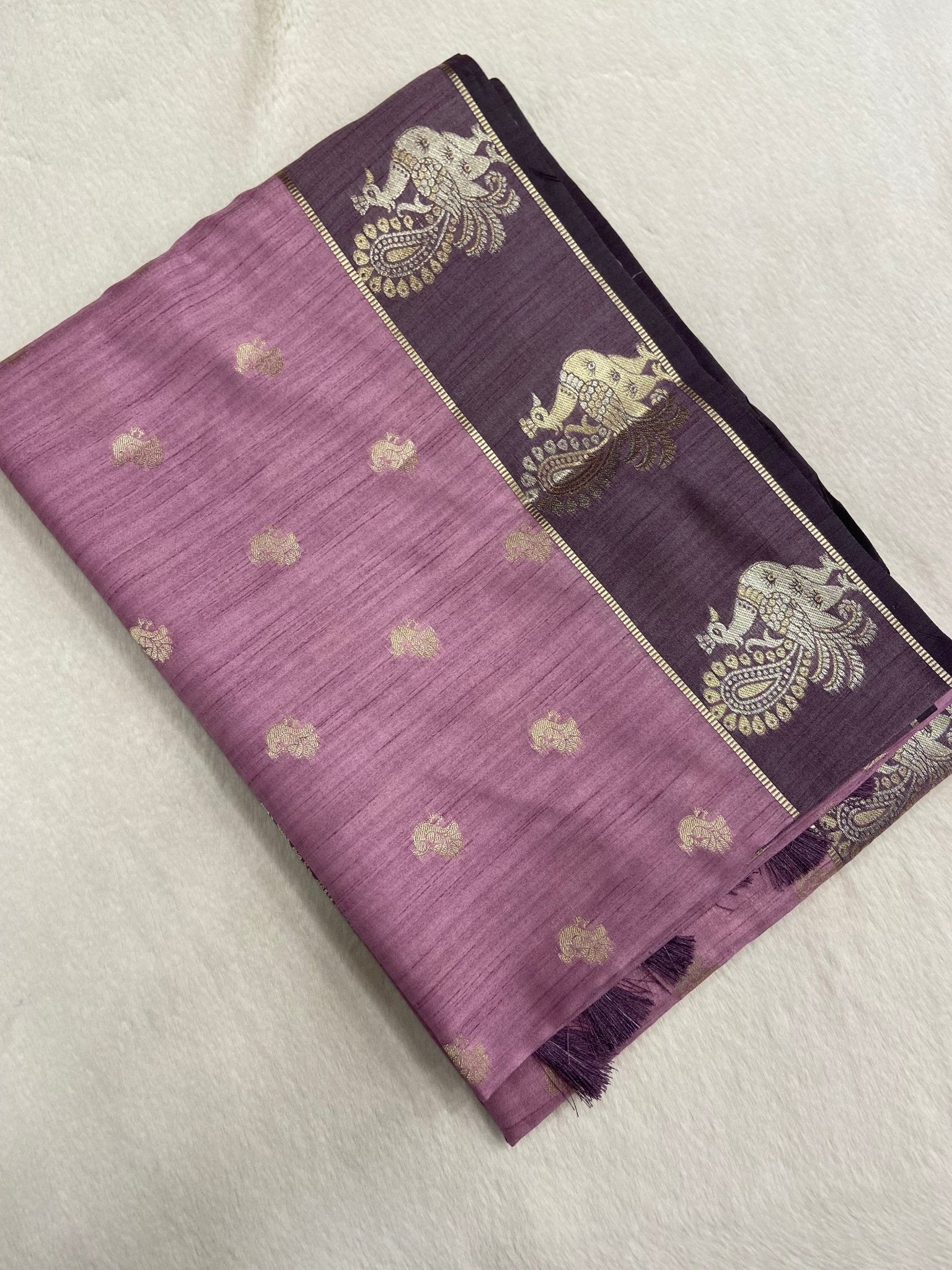 Premium Tusser Silk Saree🌸 - Kanjeevaram Silk Mandir