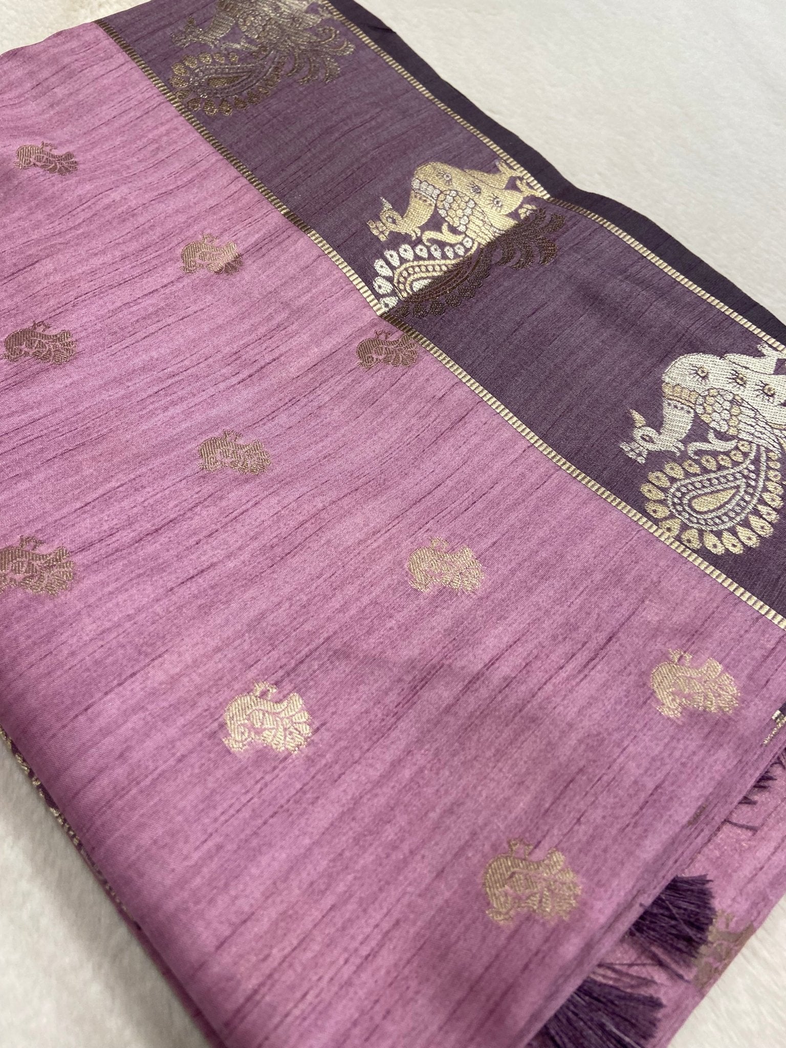 Premium Tusser Silk Saree🌸 - Kanjeevaram Silk Mandir
