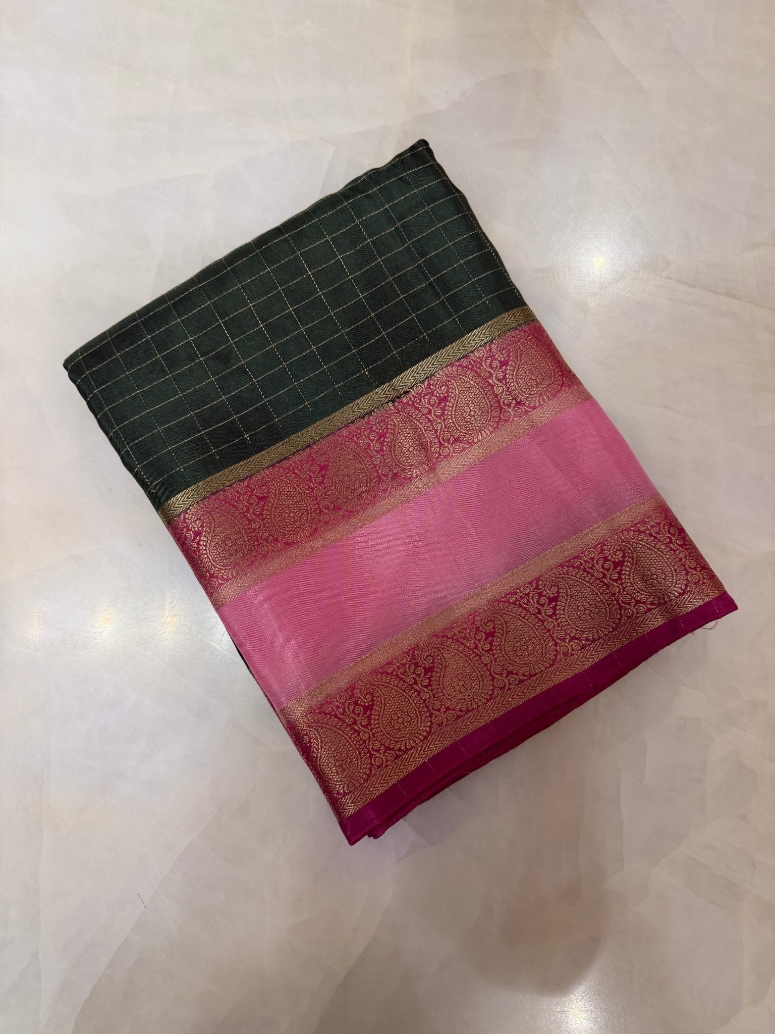 Premium viscose 3d design crepe silk saree 💚 - Kanjeevaram Silk Mandir