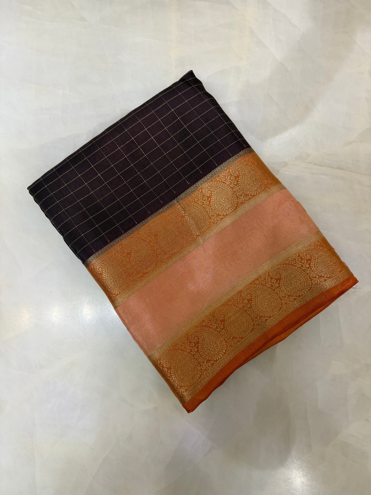 Premium viscose 3d design crepe silk saree 🤎 - Kanjeevaram Silk Mandir