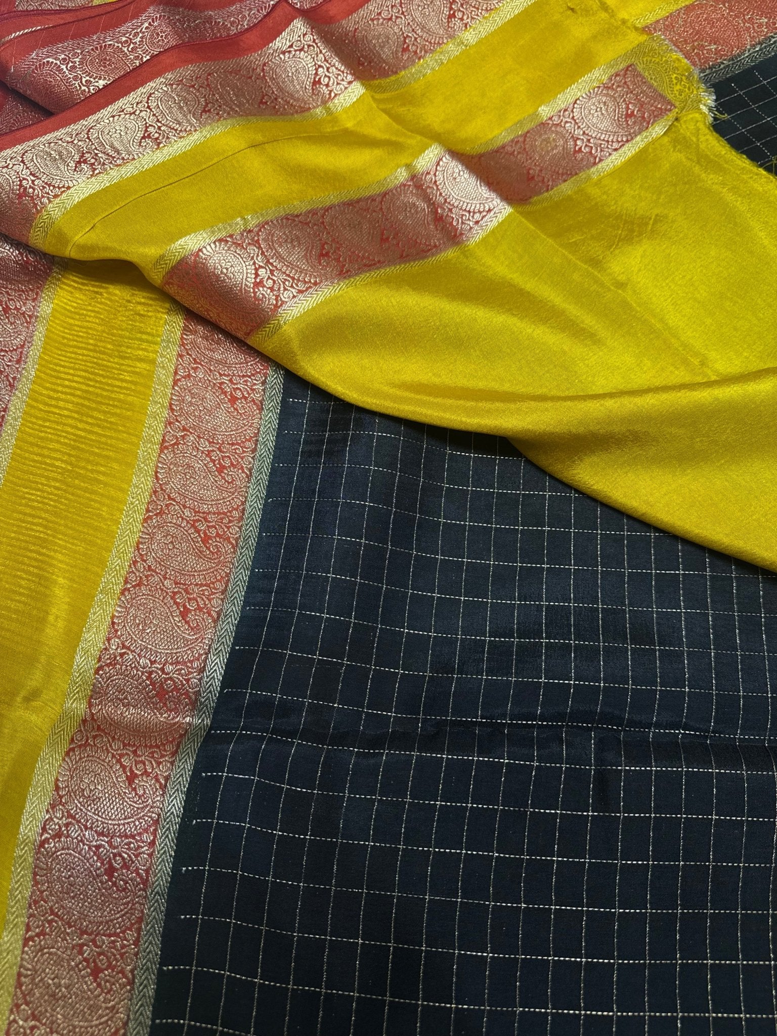 Premium viscose 3d design crepe silk saree 🖤 - Kanjeevaram Silk Mandir