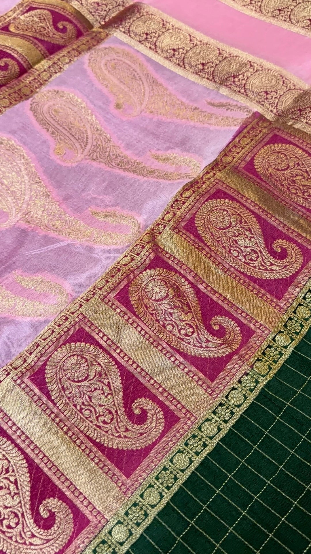 Premium viscose 3d design crepe silk saree 💚 - Kanjeevaram Silk Mandir