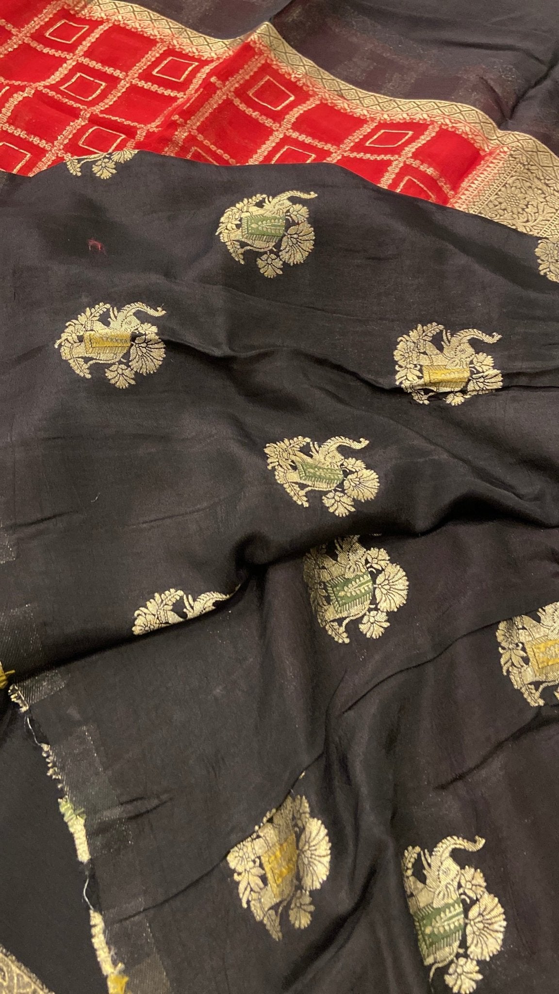 Premium viscose chinnon saree - Kanjeevaram Silk Mandir